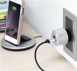 شارژر گوشی   Just Mobile AluPlug EU Luxury USB Wall Charger118504thumbnail